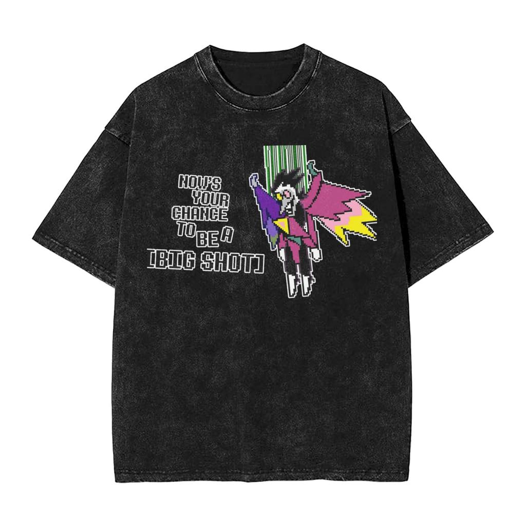 Hip Hop ITs TV Time Funny Tenna Deltarune Chapter Merch T Shirt for Unisex Women  Washed Cotton Tee Shirt Clothing