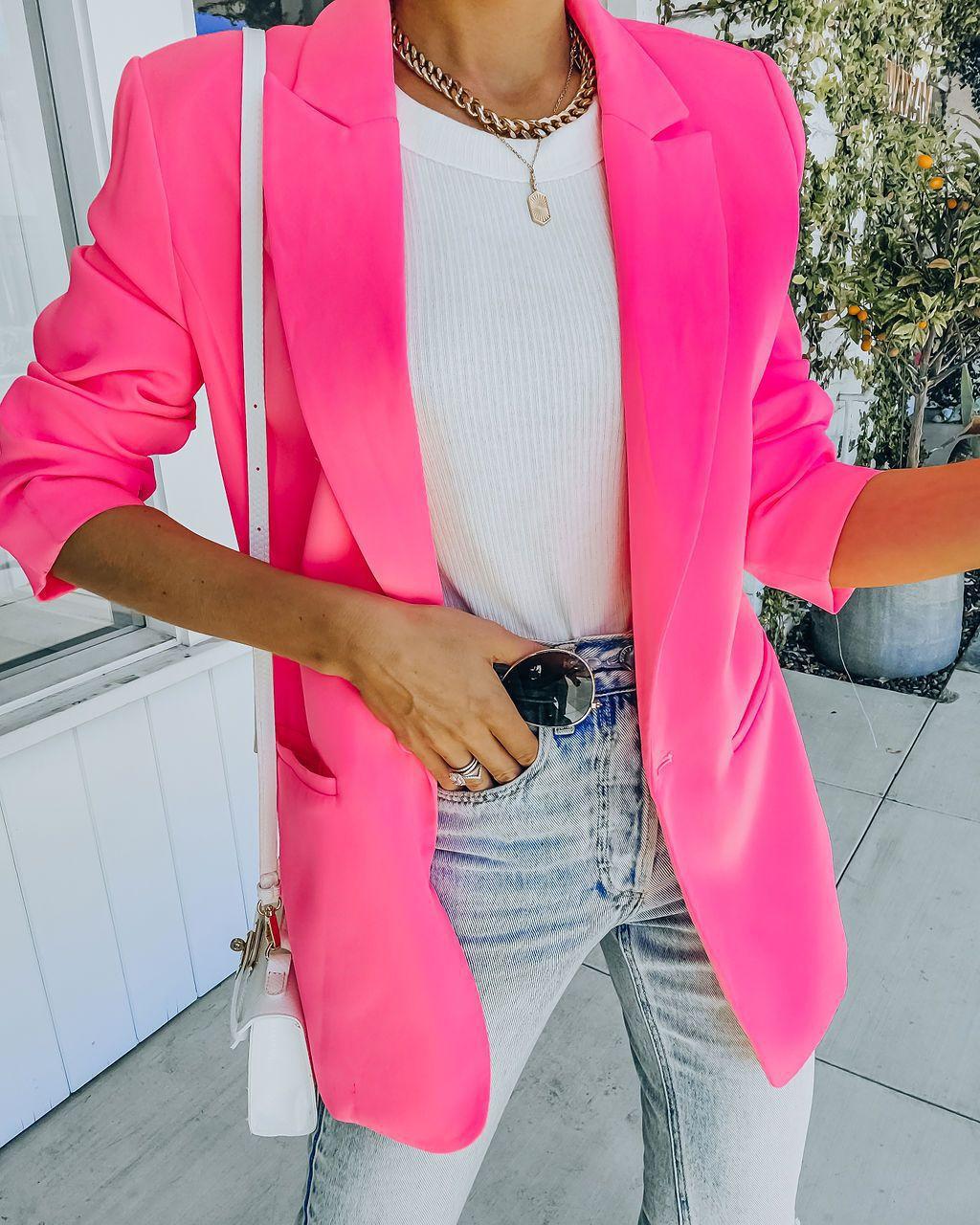 

Long Sleeved Jacket M рожевий