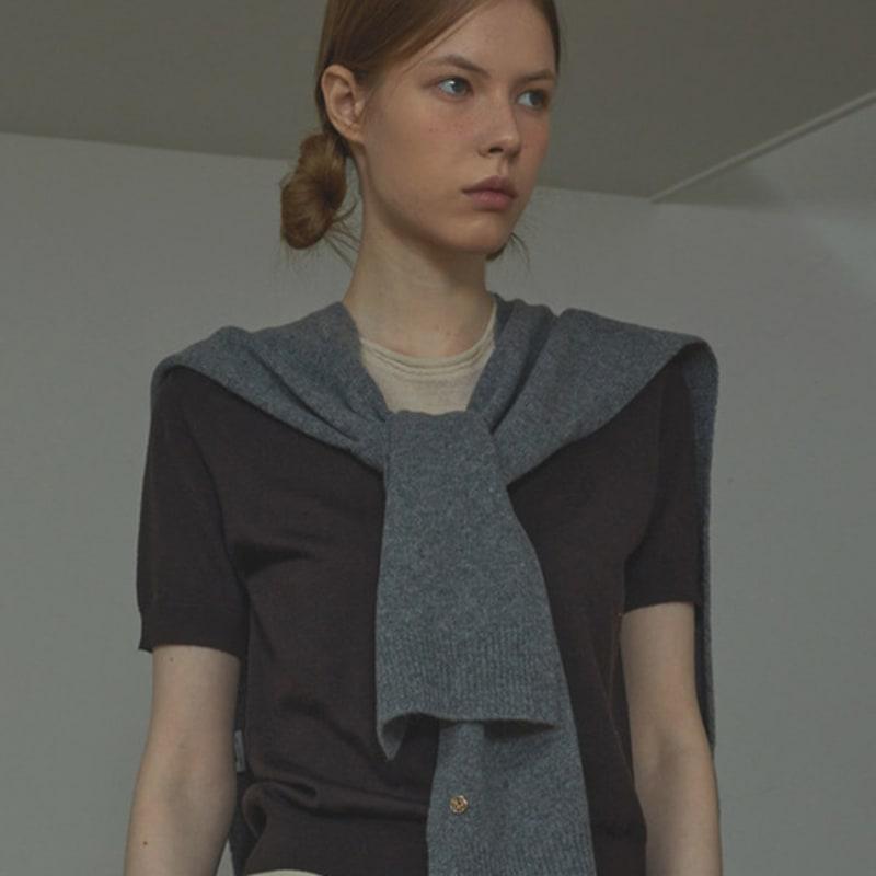 White Project VIRGIN WOOL CARDIGAN MUFFLER [4COLOR]