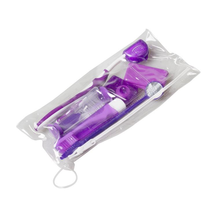 

Набор для ухода за невидимыми брекетами: Портативный набор из 8 предметов с зубной щеткой, 5 вариантов цвета фиолетовый