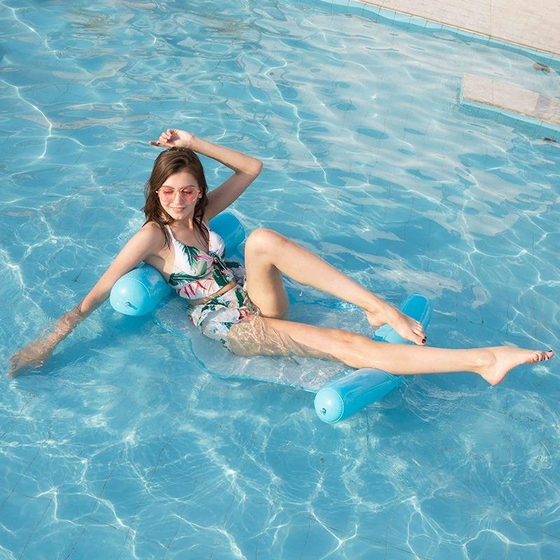 Hamac plutitor gonflabil pentru piscină | Saltea gonflabilă portabilă și ușoară pentru înot
