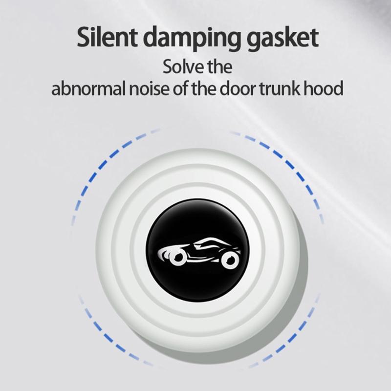 10x Car Door Shock Absorbing Silent Gasket Trunk Sound Insulation Pad Cushion Shock Absorbers Stickers Soundproof