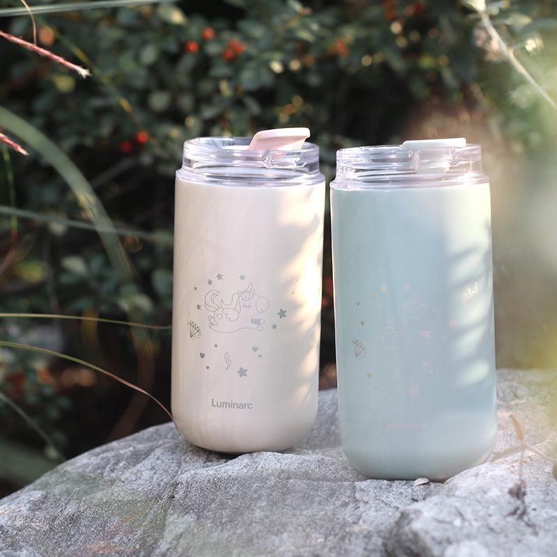 Luminarc Stainless Steel Thermal Travel Mug for Students, Home, Office - Unisex Portable Coffee Cup