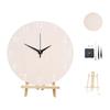Paint-Your-Own Wood Wall Clock with Blank Round Face and Low-Noise Clock Unit for Family Art and Home Display Use