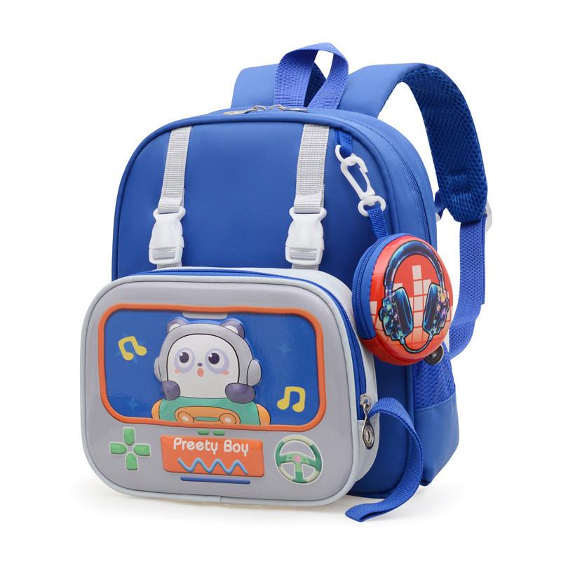 Capacity Big Kids Backpack With Cartoon Rabbit Giraffe Print Design For Daily