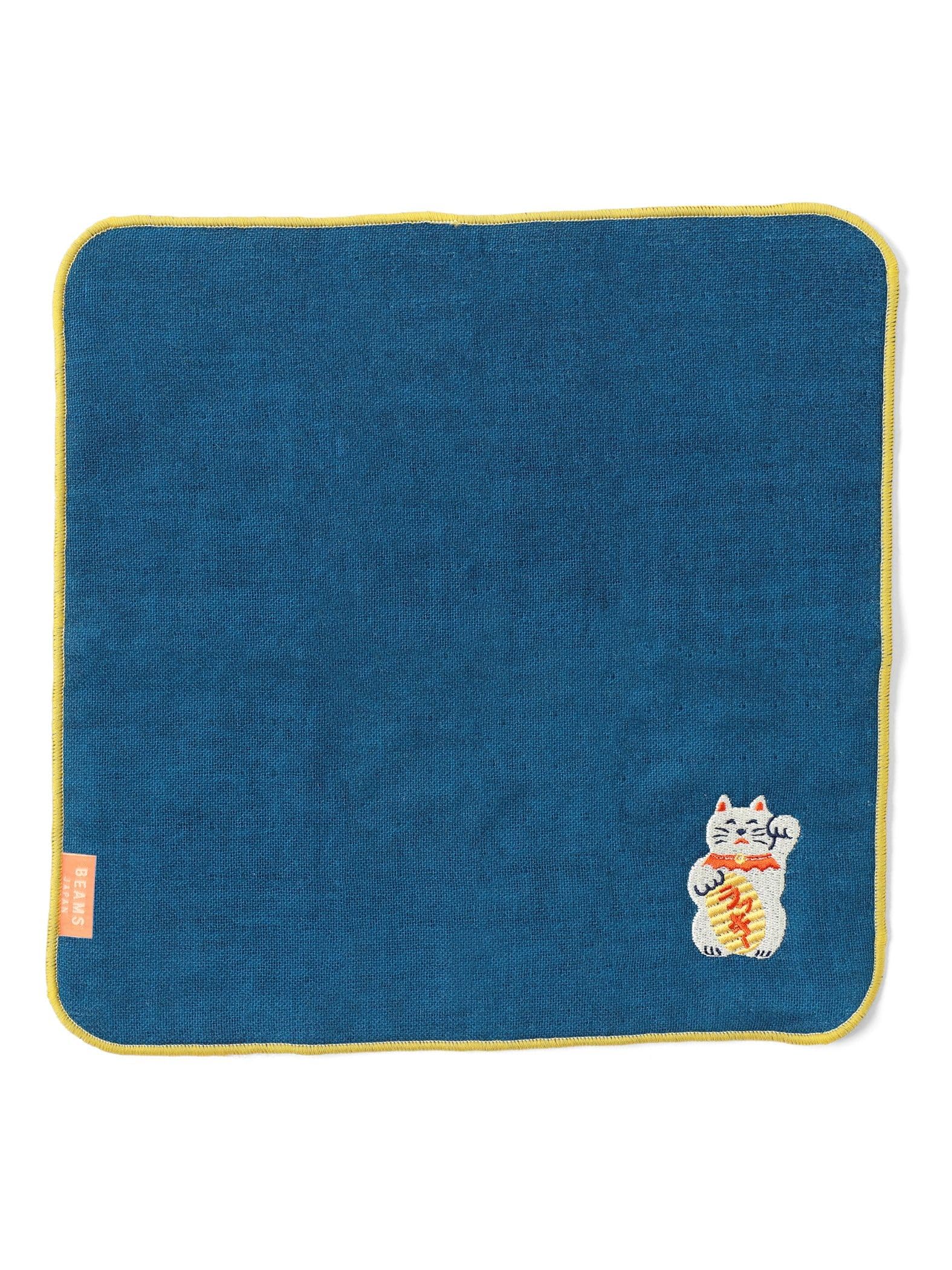 

Beams Japan Новый Ретро Индивидуальный Заказ Благоприятное Вышитое Ручное Полотенце Кот Бесплатный Носовой Платок/Бандана