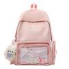 Schoolbag new ins fresh and sweet backpack for junior high school students simple and versatile large-capacity schoolbag lightweight