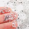 Hisenlee  1.5MM Gold Silver Half Round Flatback Metal Loose Rhinestones 10000Pcs/Bag Made Alloy Garment Decoration