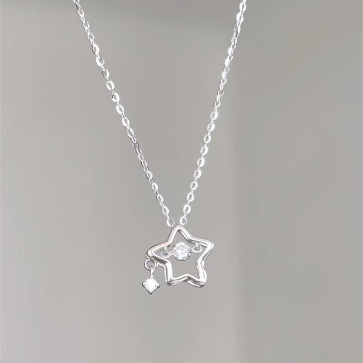 

Sterling Silver Star Necklace - Fresh and Versatile Clavicle Chain for Women 925 Sterling Silver