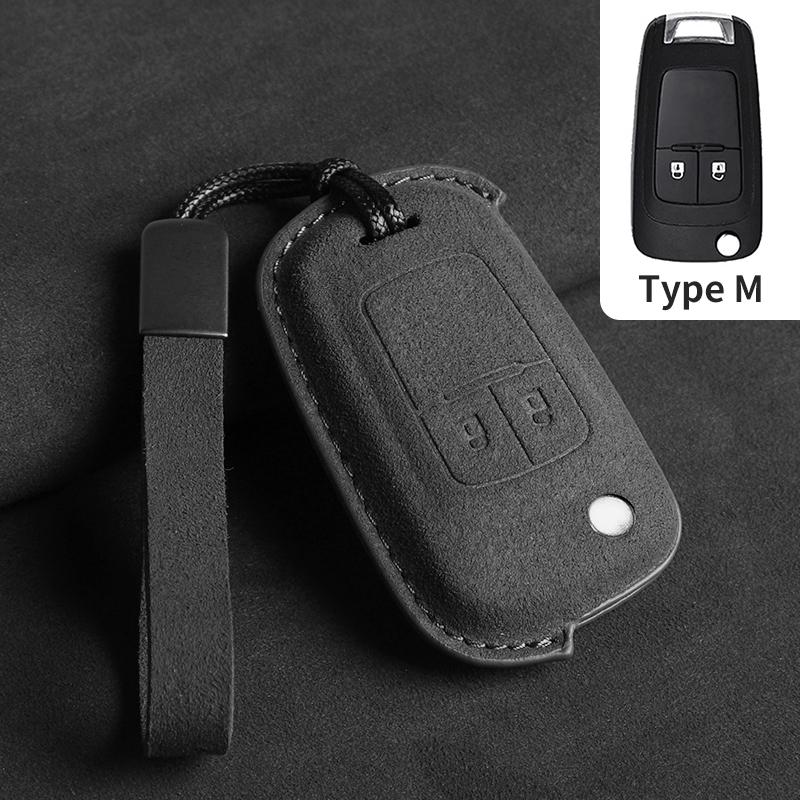 Suede Car Key Case Cover Shell Fob For Buick Encore Envision Gl6 Gl8 Excelle Regal For Chevrolet Cruze Epica Lova Camaro Impala