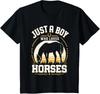 Just A Boy Who Loves Horses Funny Horse Lover T-Shirt