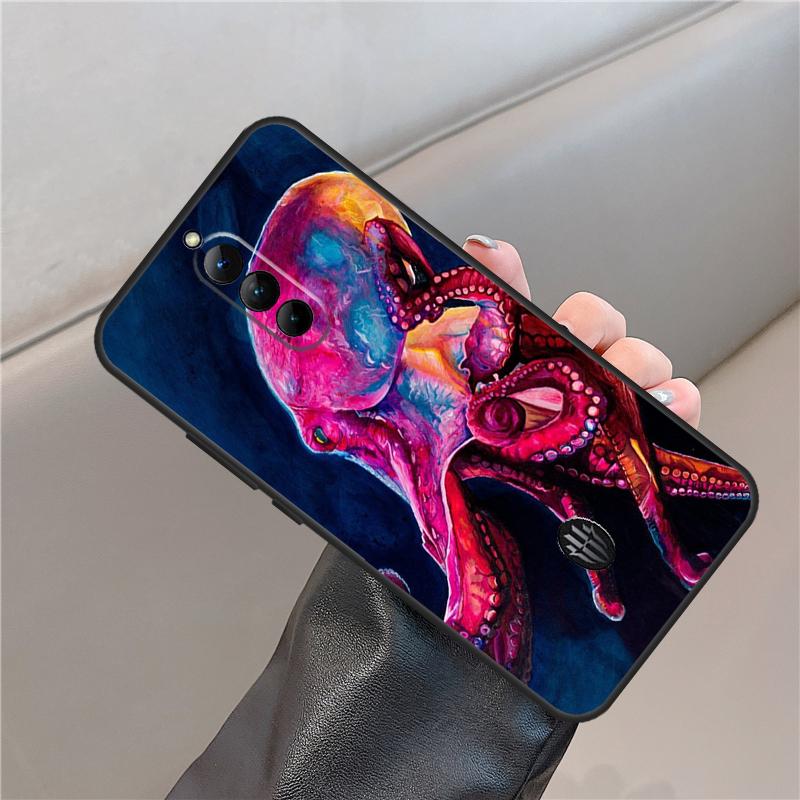 Octopus Ocean Aesthetic Case For ZTE Nubia Red Magic 11 10 9 8 8S 9S 10S Pro Plus 6S 7S 6 7 For RedMagic 10 Air Cover