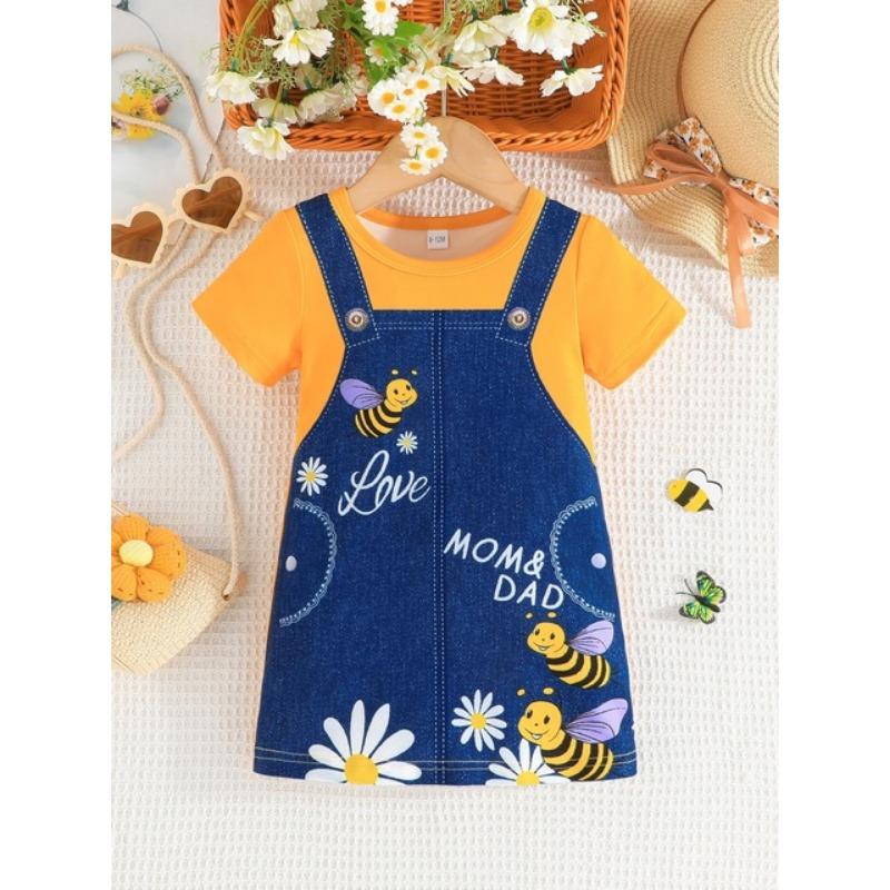 

Забавная одежда для девочек с принтом на бретельках, детские платья, летняя детская одежда, уличная одежда с круглым вырезом, платья для девочек, милые наряды для девочек с героями мультфильмов 110