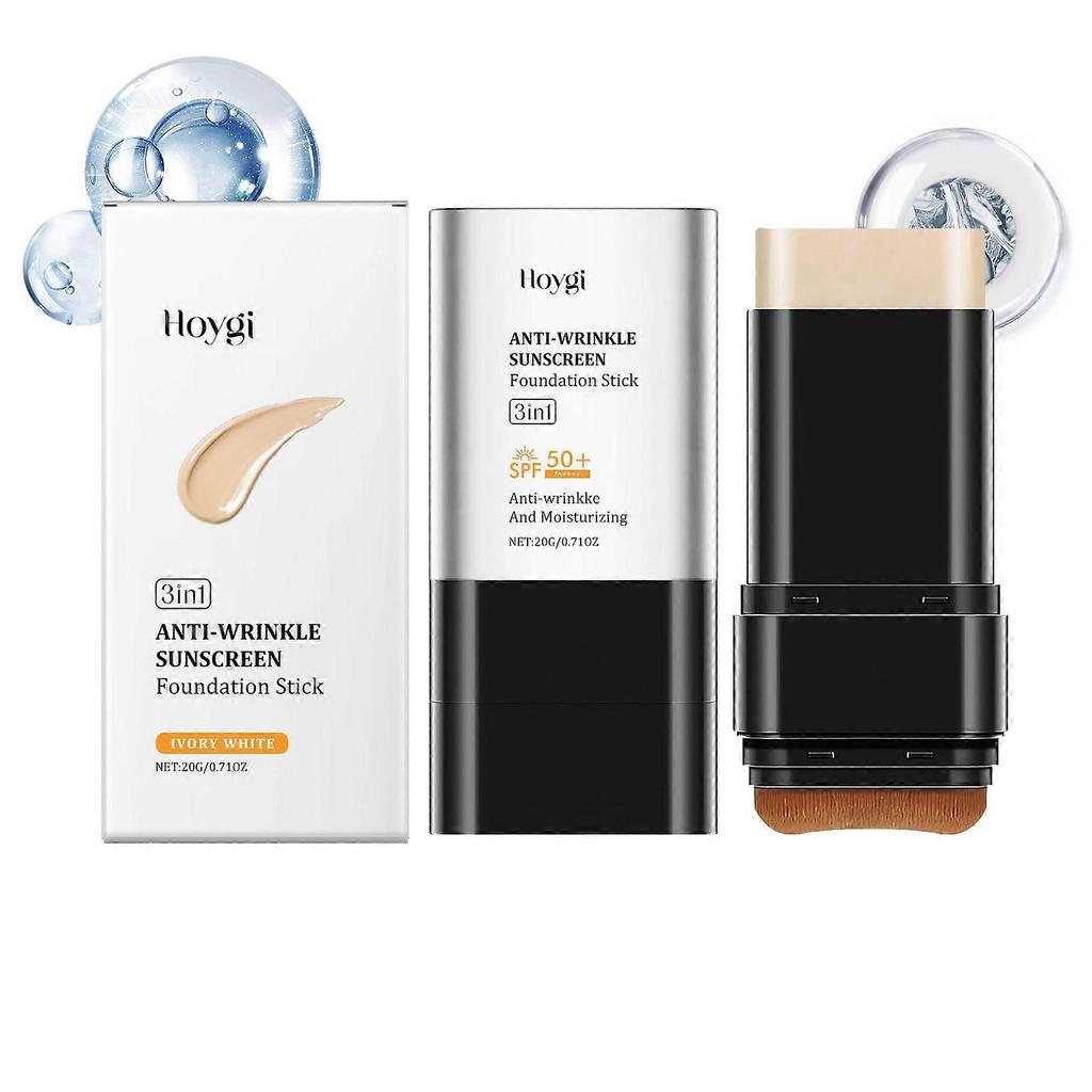 Natural Color 20g Moisturizing Foundation Stick: Lightweight, Moisturizing, Brightening, Portable, Matte, Sheer, Suitable for Oily and Dry Skin. Less