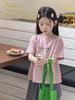 Kids' Summer Short Sleeve T-shirt - Korean Style, Loose Fit, Breathable, Casual Round Neck with Letter Print