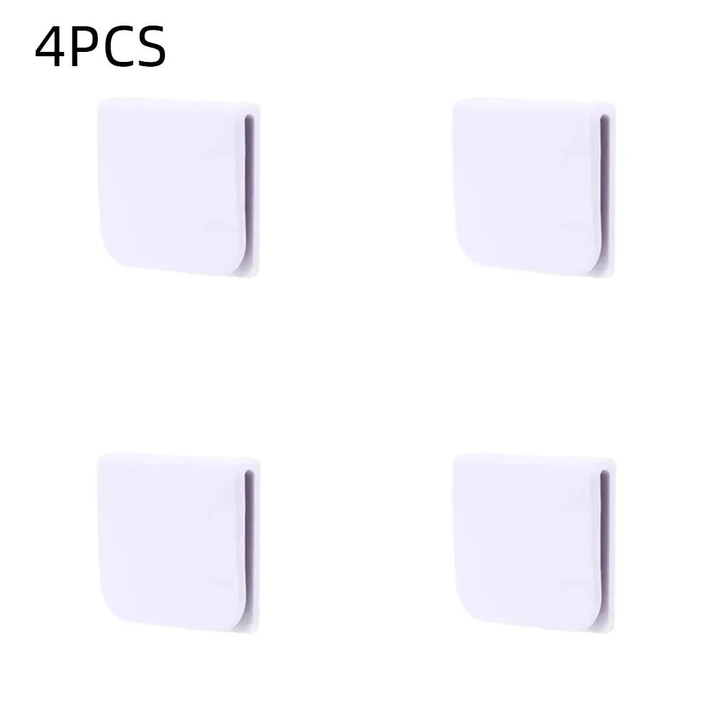 

4 шт. Новые прозрачные зажимы для шторки для душа ABS Ветрозащитные фиксирующие крючки Самоклеящиеся держатели для шторки в ванную