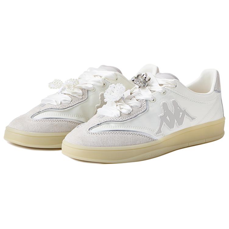 Kappa Comfortable Versatile Low-Top Slip-Resistant Waterproof Wear-Resistant Skate Shoes Unisex sneaker White K0F25CC70W-0106