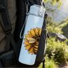 1PC Sunflower Bee Insect Pattern 750ml Color Plastic Sports Water Bottle Leakproof Flip Straw Lid Suitable for Sports Office Home Use