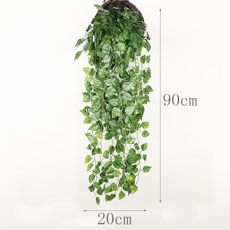 Simulation Green Dill Sweet Potato Grape Wall Hanging Fake Flower Rattan Green Plant Decoration