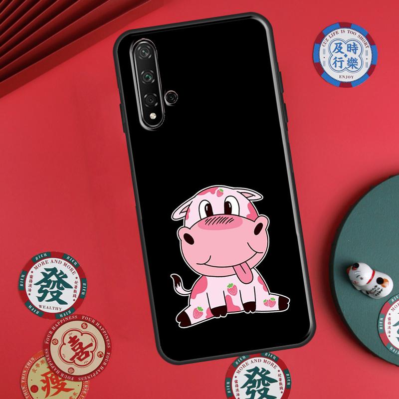 Animal Cute Cartoon Cow For Huawei P20 P30 P40 Lite P60 Pro Nova 12i 11i 8i 12s 9 10 SE Y90 Y60 Y70 Y72 Y61 Y91 Case