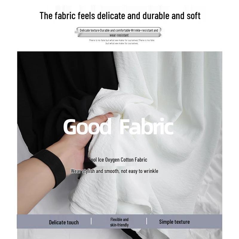 2025 White Ice Silk High-Waist Textured Culottes - Women's Summer Chiffon Wide-Leg Pants, Small Size