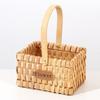 Practical Rustic Style Handwoven Flower Basket with Handle Handmade Storage Basket Serving Basket Organizer Basket Holiday Gift