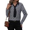 Spring and Autumn Women's Shirt Blouse Temperament Elegant Long Sleeve Printed Women's Shirt