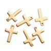 10Pcs/lot Stainless Steel Cross Charms Pendant Religious Jewelry Making DIY Charms Handmade Crafts