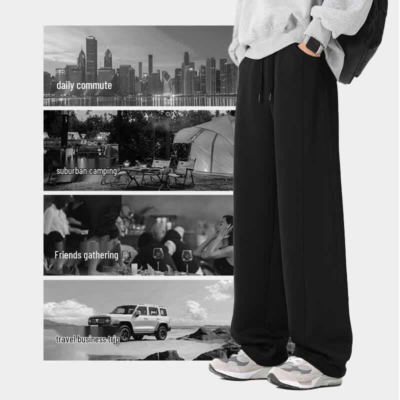 MINISO Men's Korean Style Straight-Leg Casual Sweatpants