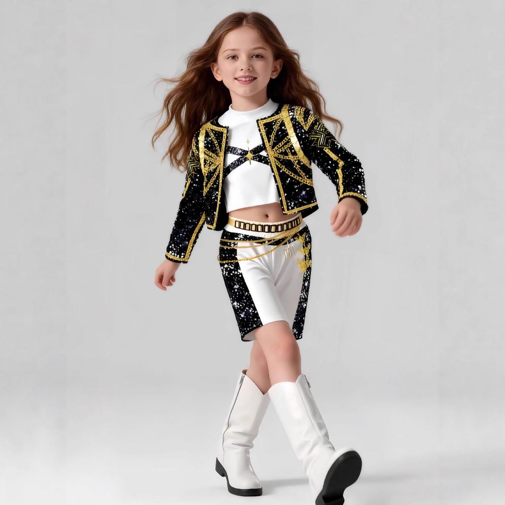 Kids Halloween Cosplay Costume for Carnival Party Girls K POP Super Star Rumi Zoey Mira Printing Outfit