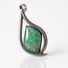 CERTIFIED Natural Australian Opal 39.75 Ct 925 Sterling Silver Fancy Pendant