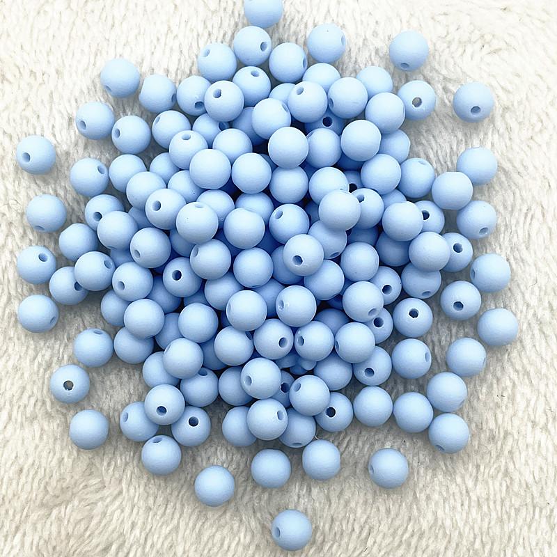 New 8mm 10mm Round Acrylic Matte Beads Loose Spacer Beads for Jewelry Making DIY Handmade Bracelets Accessory