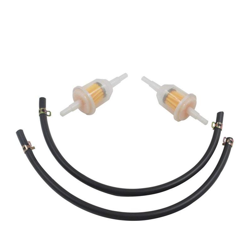 1/4" ID 691035 Fuel Filter 395051R Fuel Line Hose 791850 Clamps for ATV Motorcycle Lawn Mower B&S John Deere Craftsman Engines