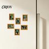Retro Aesthetic Home Decor Accents Funny Wooden Fridge Magnets Frame, Cute Cat in Bathroom Magnetic Easy Swap Frames for Pictures Refrigerator Locker