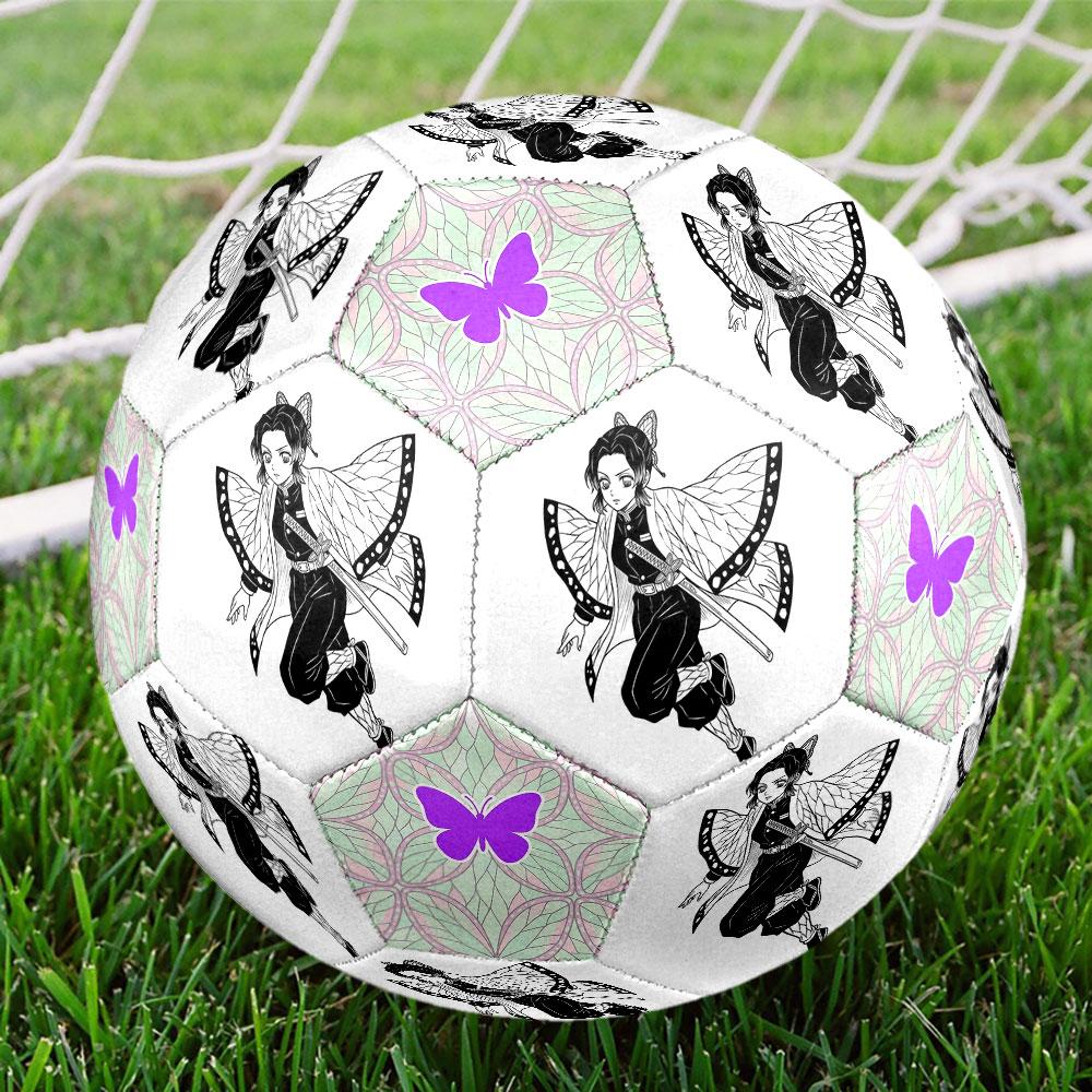 1pc Demon Slayer Kimetsu No Yaiba Soccer Ball Size 5 Indoor Soccer Ball Fashion Colorful Backyard Game - Great For Sports Fans Gift HE22
