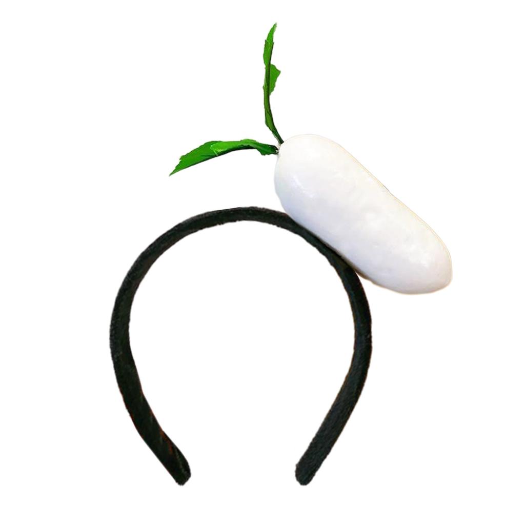 Novelty Knitted Headbands Stuffed Vegetables Hairbands Comfortable Costume Headpiece for Party Costume Accessory