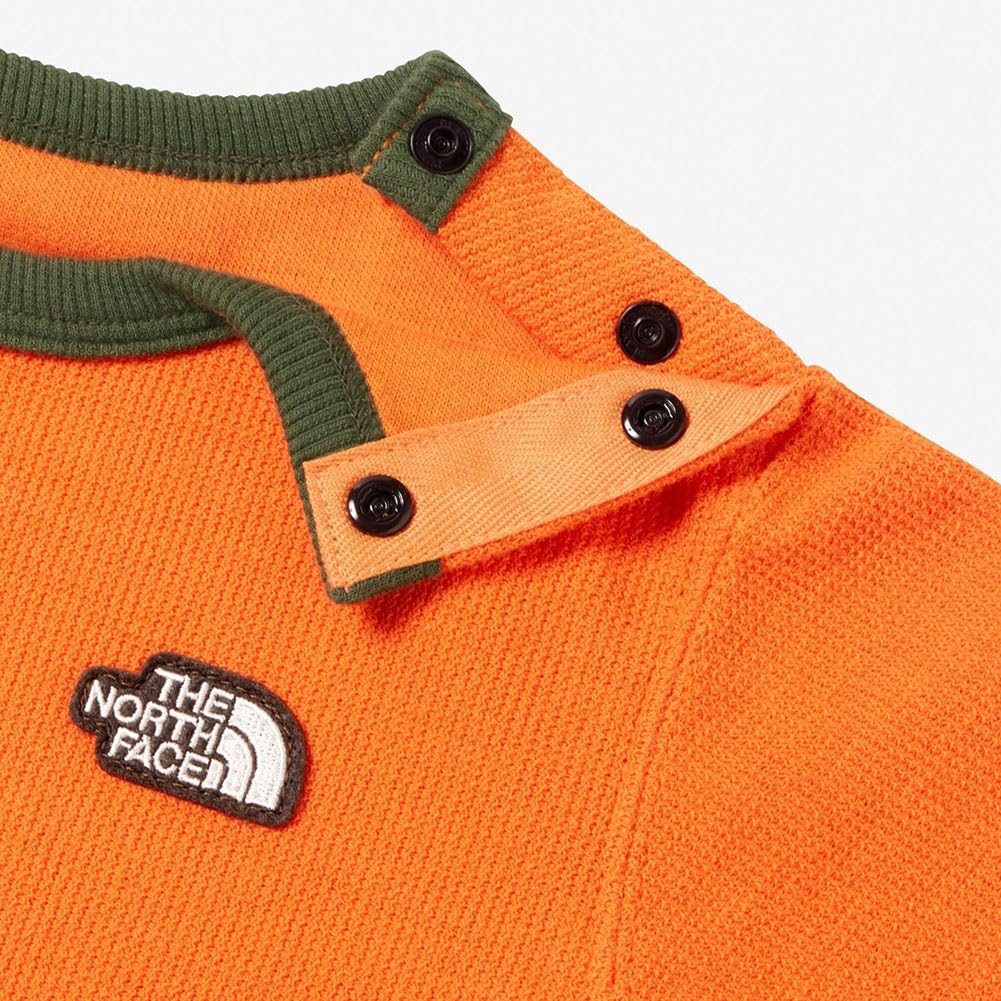 The North Face Baby Latch Pile Organic Size 90 Crew, Unisex, Cotton, Moisture-Wicking, Mandarin,
