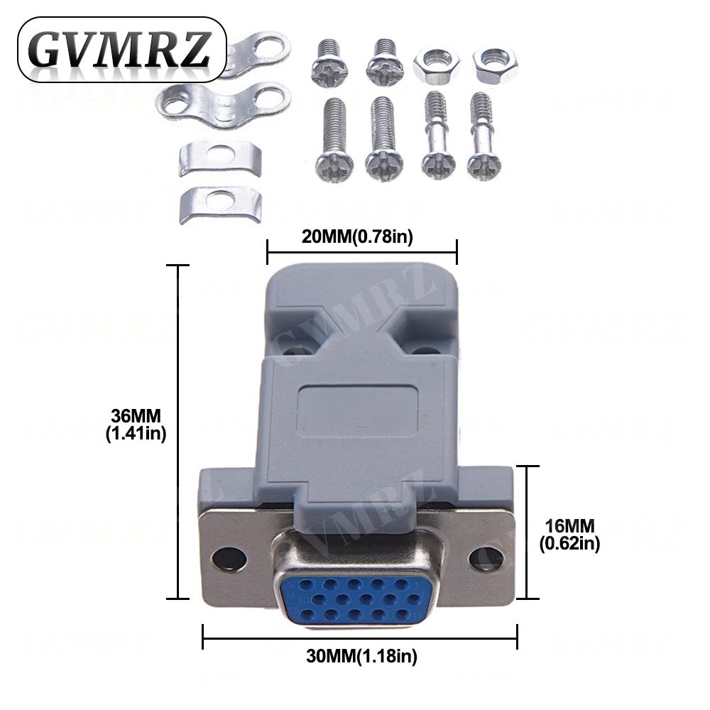 2Set DB9 Adapter Connector Core DB15 DB25 DB37 RS232 Serial COM Plug Connectors Hole/Pin Female Male Port Socket D Sub DP9