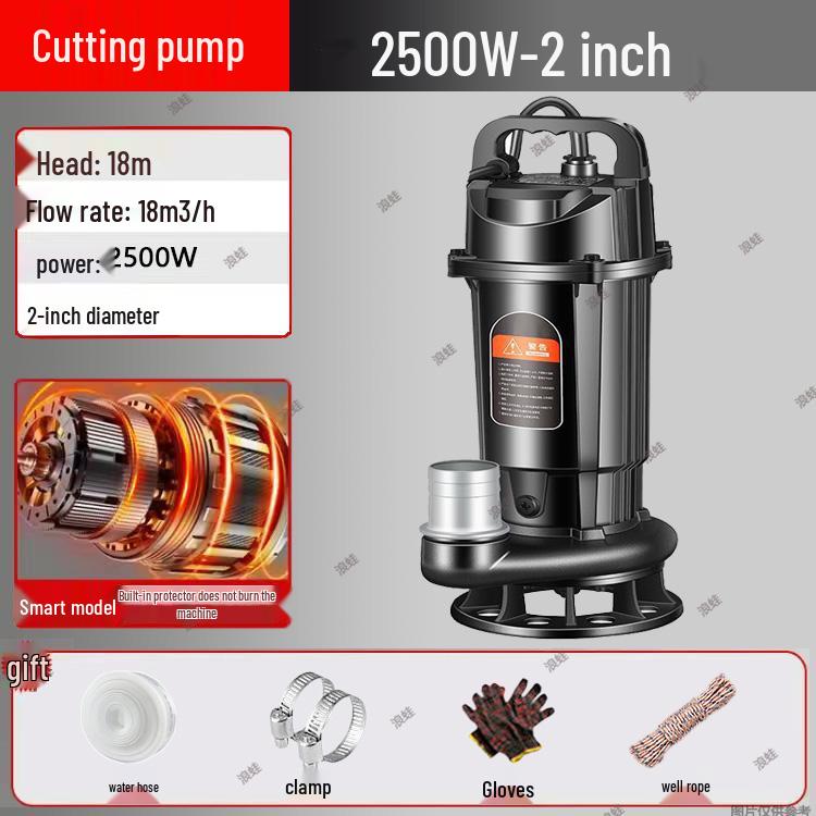 Hochleistungs-220V Abwasser- und Fäkalien-Schneidpumpe für häusliche Klärgruben und Biogas-Gülleentsorgung