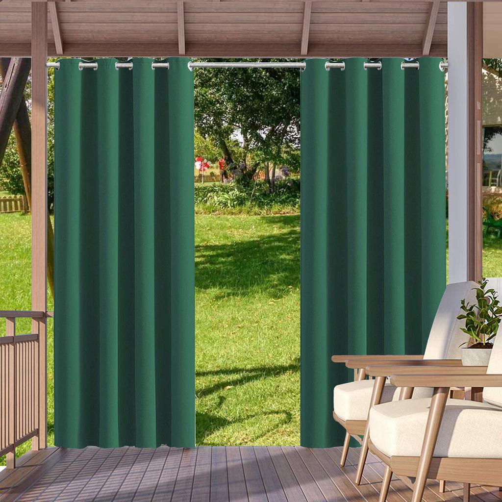 1/2/3/4 Outdoor Curtains for Patio Waterproof, Light Filtering Privacy Outside Curtains for Living Room, Gazebo, Porch, Pool