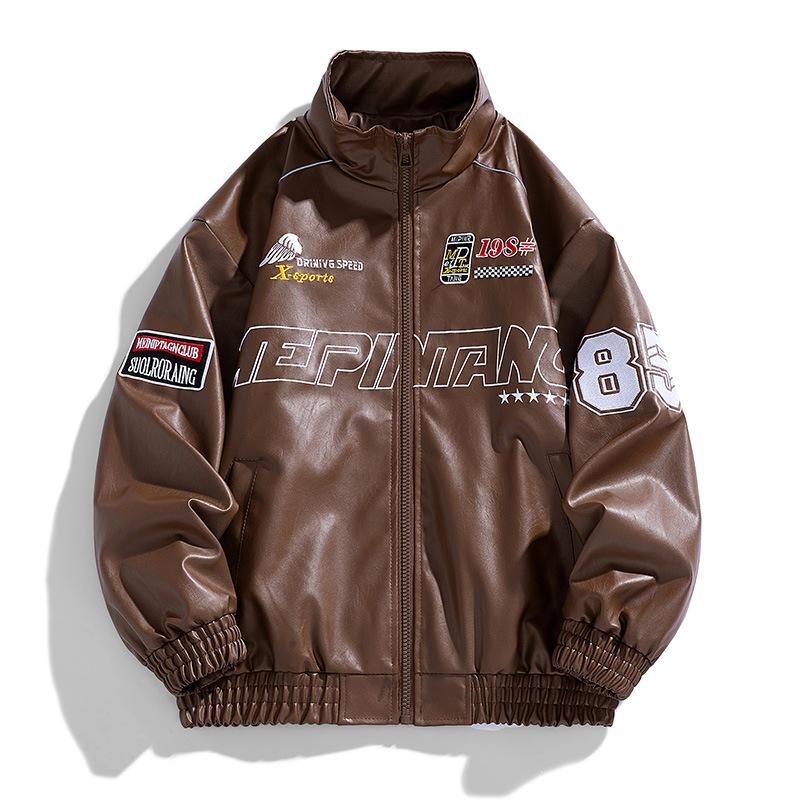 A popular men's leather jacket leather jacket leather autumn and winter new men's leather jacket jacket motorcycle clothing