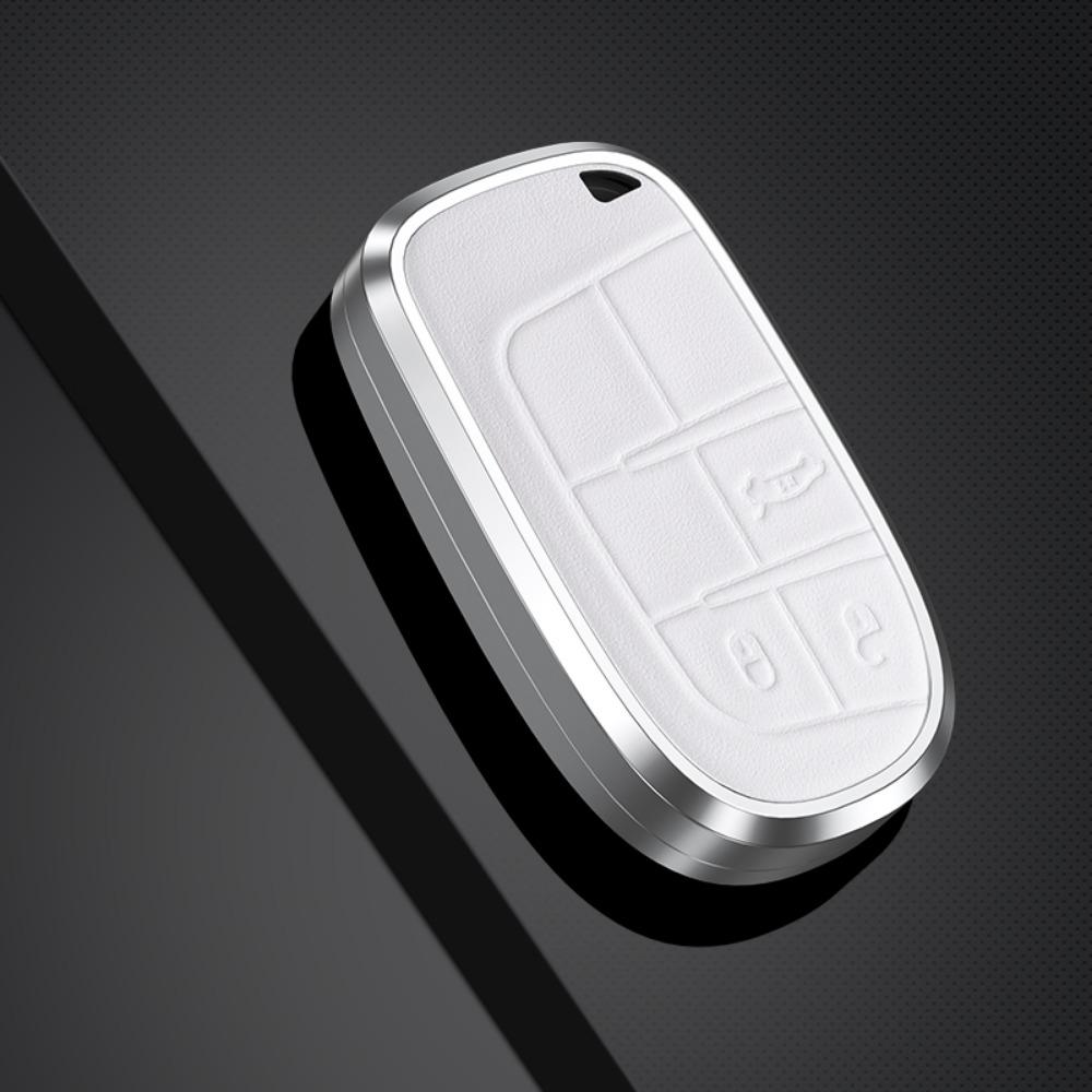 Ronsi Car Key Case Cover Shell Fob For Jeep Grand Cherokee Wk2 Kl Wrangler Jk Commander Compass Dodger Chrysler 300 Car Key Bag