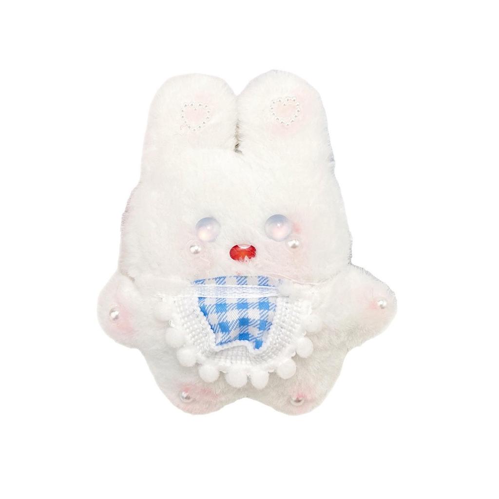Handmade Plush Bunny Keychain: Cute Squeaky Pendant Ornament