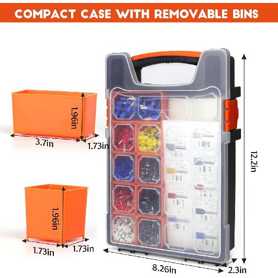 2200PCS Ferrule Crimping Tool Kit –Amliber AWG30-5 Self-Adjusting Wire Ferrule Crimper with Wire Ferrules Connectors for Electrical Work,