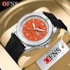 Oufanni Quartz Watch: Men's & Women's Luminous, Waterproof, Double Calendar with Rotating Bezel.