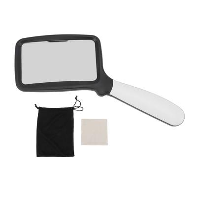 Folding Handheld Magnifying Glass with Light 5 LEDs 3X Large Rectangle Reading Magnifier with