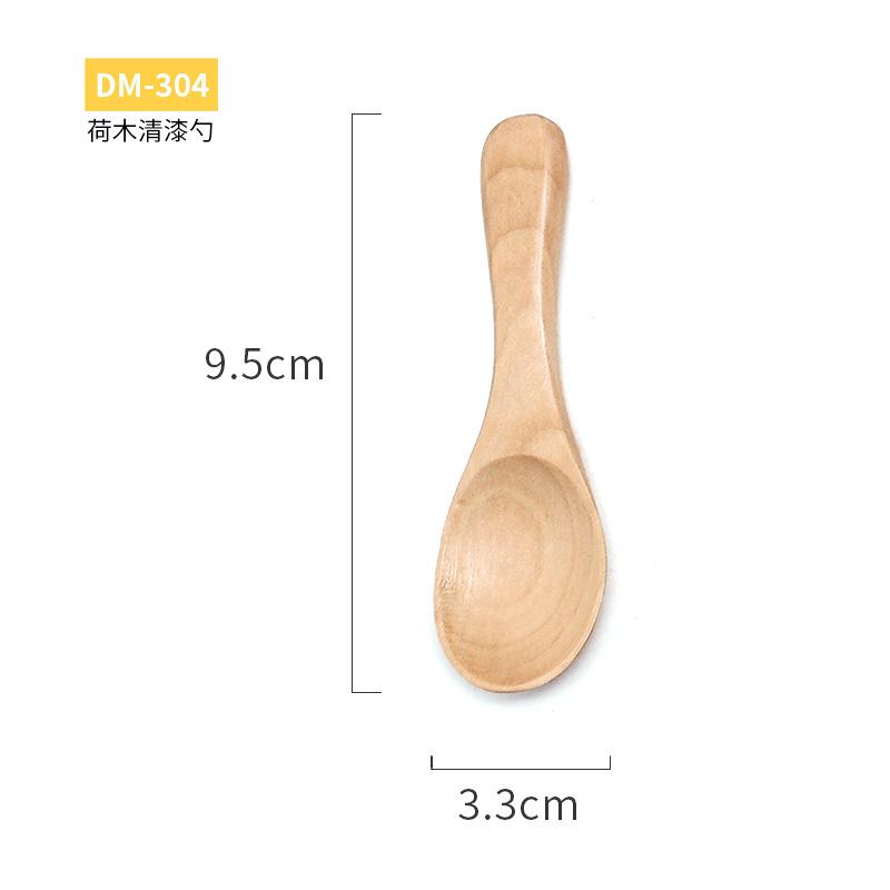 Wooden Spoon Children Cute Small Soup Spoon Dessert Cold Drink Spoon Honey Spoon Rice Spoon Girls Tableware