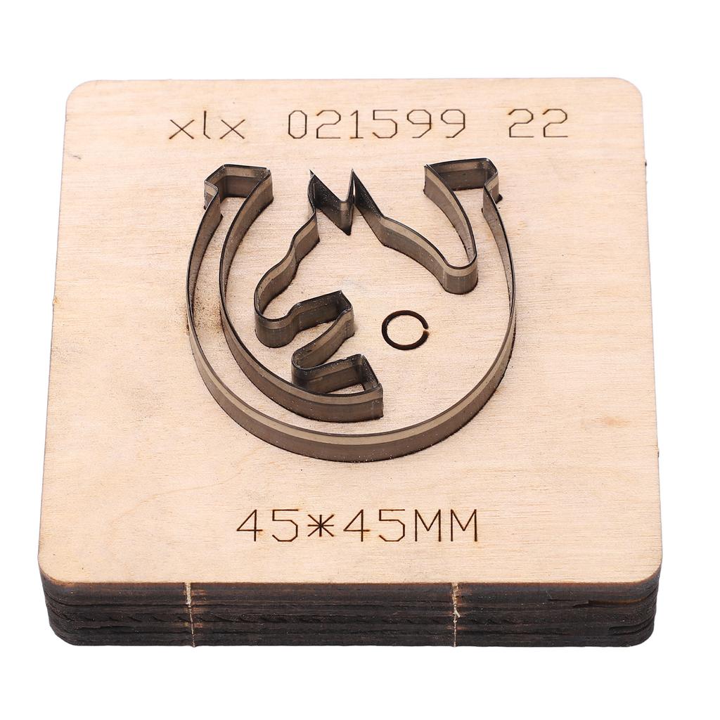 Leather Punching Die Wolf Shaped Alloy Steel and Birch High Density Punching Tool for Rubber
