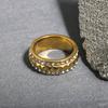 Stainless Steel Ring for Women Inlaid Zircon Rings Waterproof Romantic Fashion Jewelry