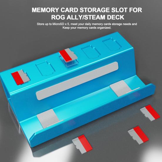 Game Console Bracket Anti-Slip 5 Card Aluminum Alloy Slots Handheld Game Console Desktop